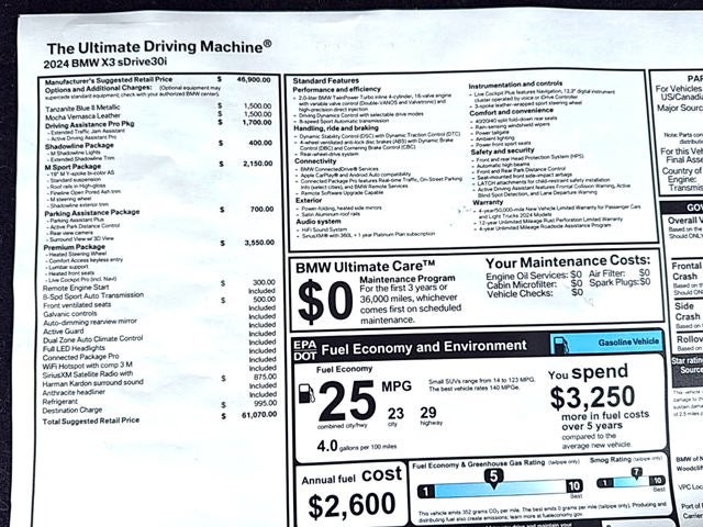 2024 BMW X3 sDrive30i