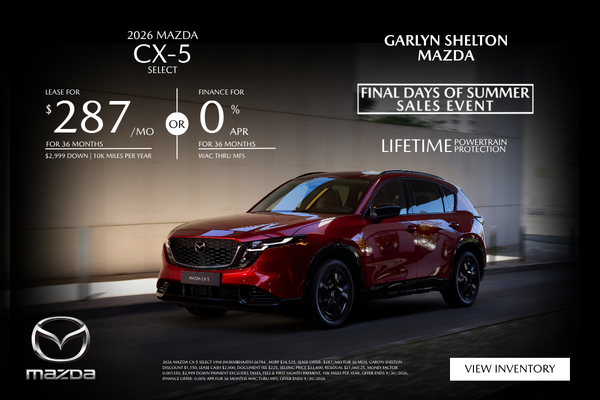 2026 Mazda CX-5 Final Days of Summer Sale