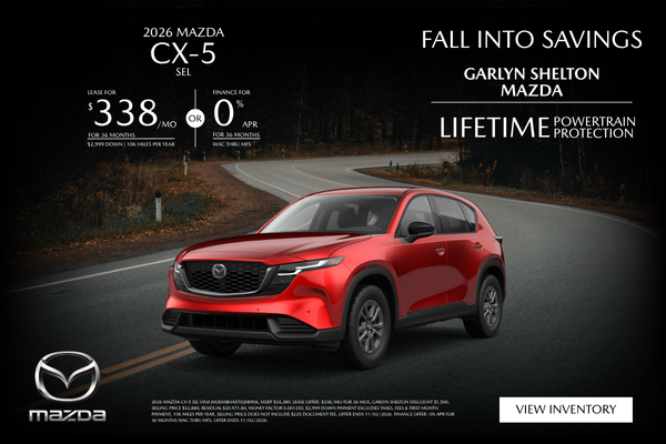 MAZDA CX5 LEASE FOR $338/MO