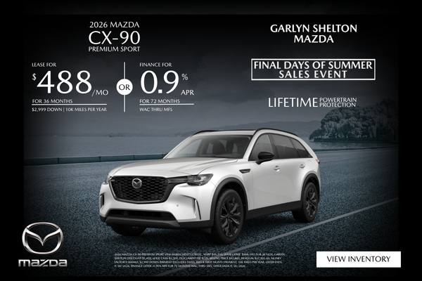 2026 Mazda CX-90 Final Days of Summer Sale